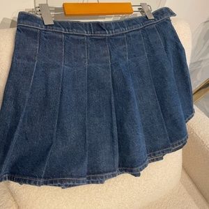 Sunday Best Denim Pleated Skirt Size 8